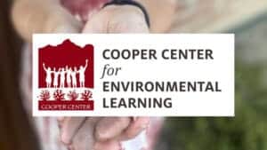 Cooper Center for Environmental Learning logo with Ms Davis' hands in background